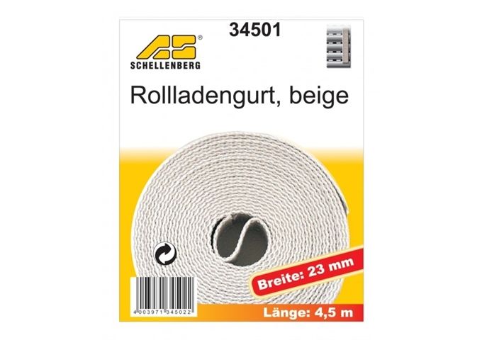 Schellenberg Rollladengurt 23mm/4,5 m beige