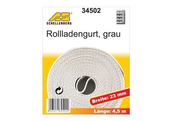 Schellenberg Rollladengurt 23mm/4,5 m grau