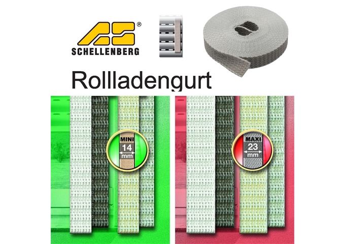 Schellenberg Rollladengurt 23mm/4,5 m grau