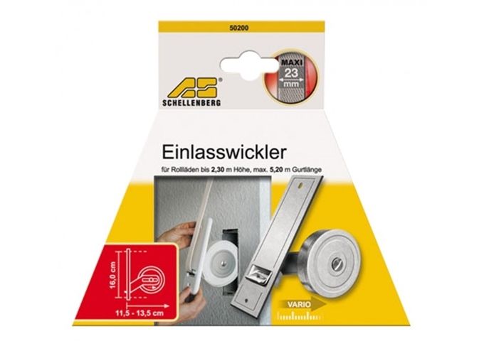 Schellenberg Einlaßwickler Maxi Lochabstand 16,5cm