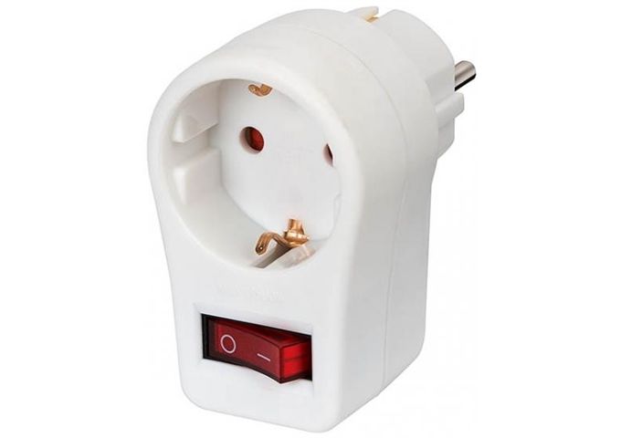 Brennenstuhl Adapter-eine Schukosteckdose Schalter und Kindersc