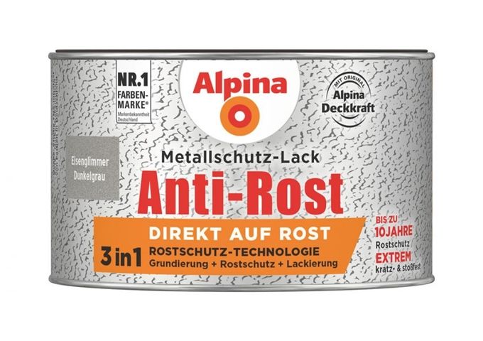 Alpina Anti Rost Eisenglimmer 300 ml ca. RAL 9007 Dunkelg