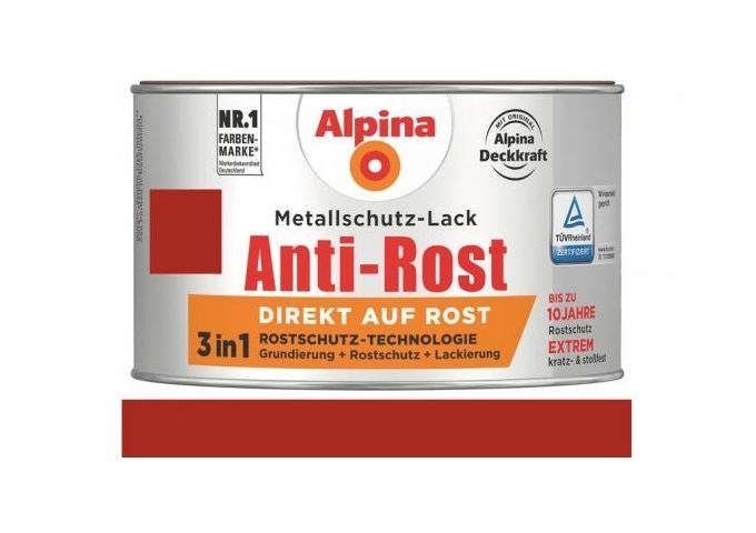 Alpina Anti Rost Glänzend 300 ml RAL 3000Rot