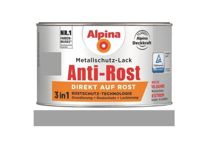 Alpina Anti Rost Glänzend 300 ml RAL 9006Silber