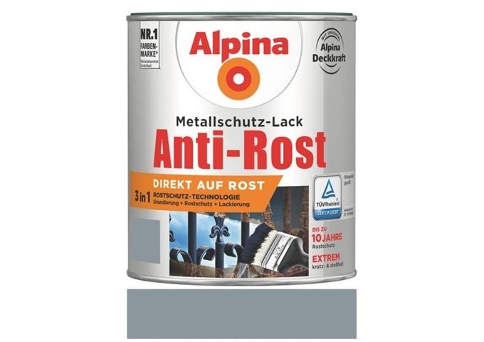 Alpina Anti Rost Matt 2,5 L RAL 7001 Hellgrau
