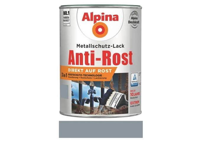 Alpina Anti Rost Matt 750 ml RAL 7001 Hellgrau