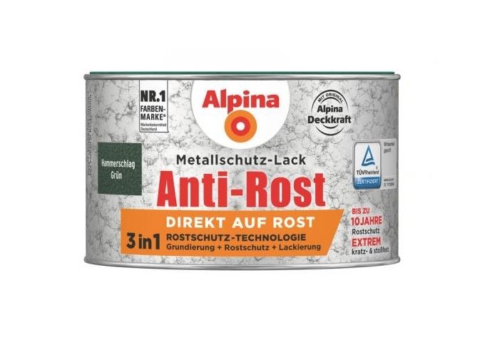 Alpina Anti Rost Hammerschlag 300 ml ca. RAL 6036 Grün