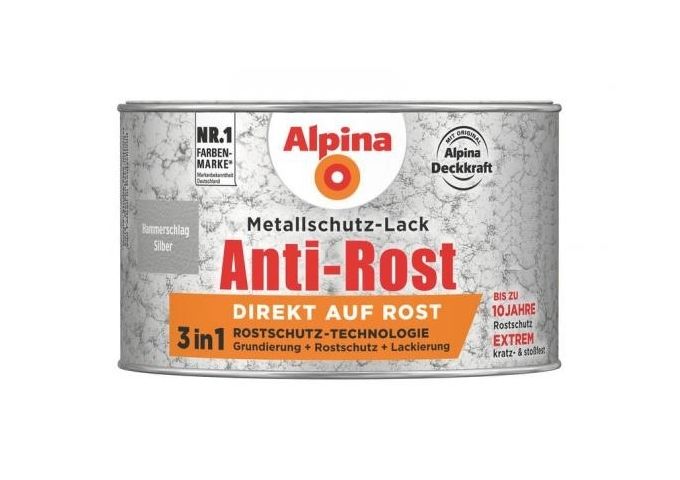 Alpina Anti Rost Hammerschlag 300 ml ca. RAL 9006 Silber