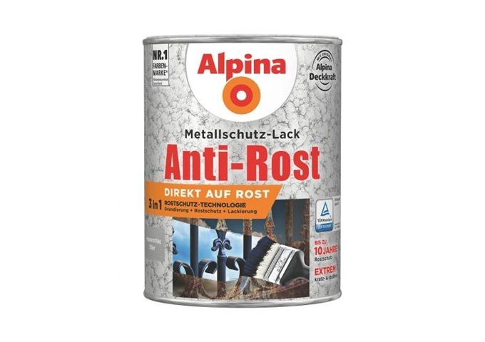 Alpina Anti Rost Hammerschlag 750 ml ca. RAL 9006 Silber