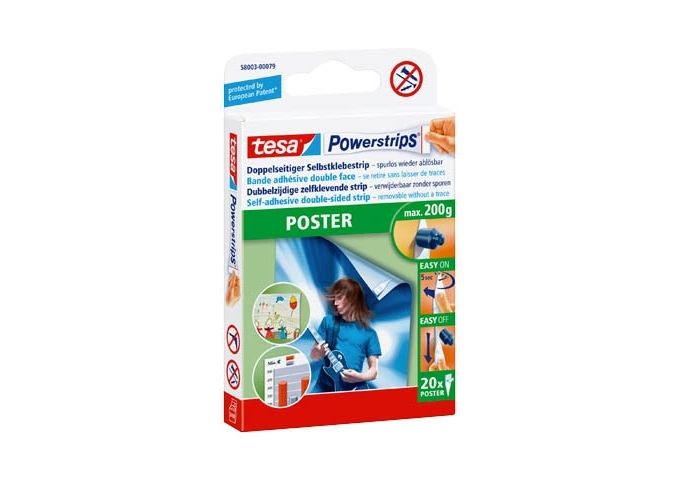  Poster Strips 20er, 200g HaltekraftTesa