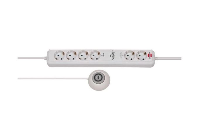 Brennenstuhl Eco-Line Comfort Switch Plus 6fachweiß 1,5m H05VV-