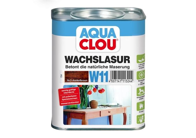 Clou AQ-Wachs-Lasur W11 750 ml dunkelbraun