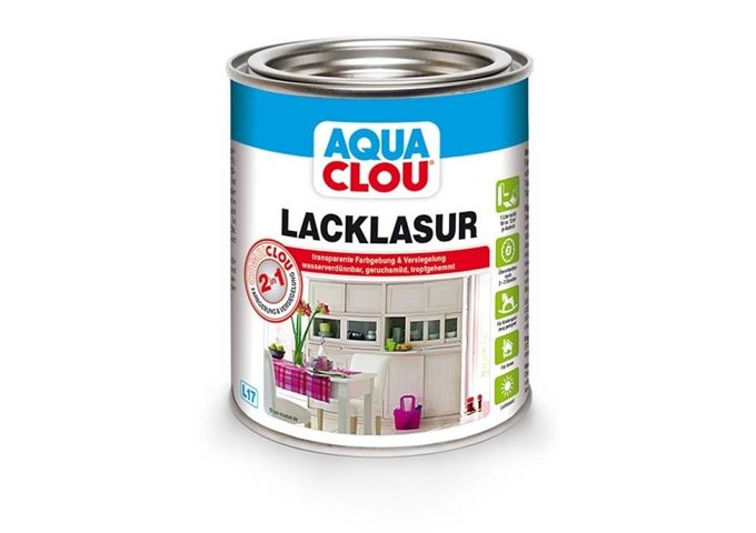 Clou Aqua Combi-Clou Lack-Lasur L17 750ml weiß