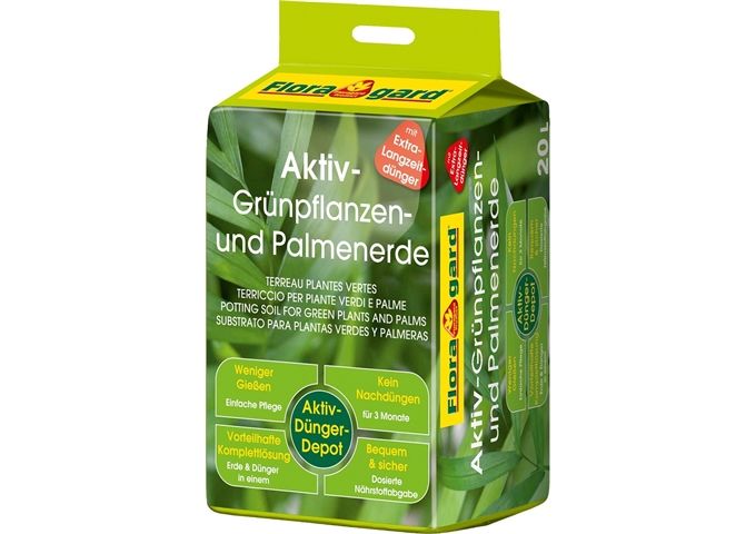 Floragard Floragard Aktiv Grünpflanzen-& Palmenerde 20l