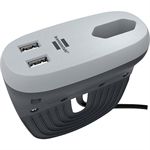 Brennenstuhl Steckdose USB für Möbelschlitz estilo®, 1xEuro,2xU