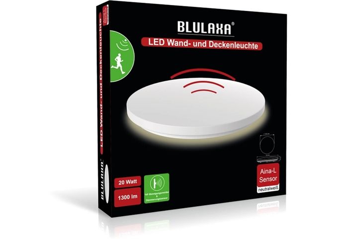 Blulaxa LED Wand- u. Deckenl. Aina-L rund,Sensoren 20W 130