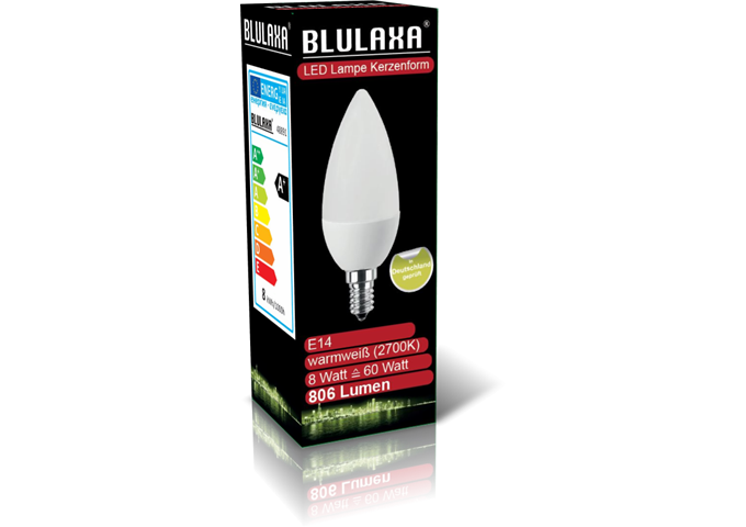 Blulaxa LED SMD Lampe C38 E14 8W 810 lm WW