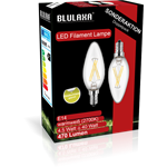 Blulaxa LED Filament Lampe C35 E14 4,5W 470lm WW Doppelpac