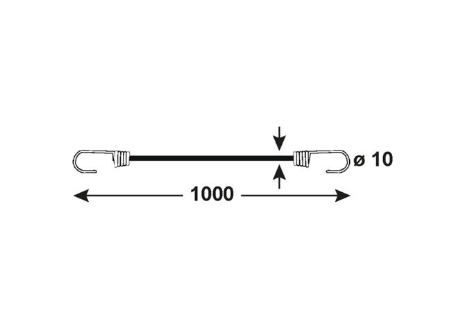  Gepäckarm 10,0 x 1000,0 mm