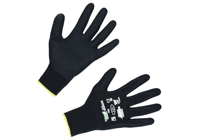 Kerbl Handschuh ThinkGreen Pro schwarz, Nitrilschaum Gr.