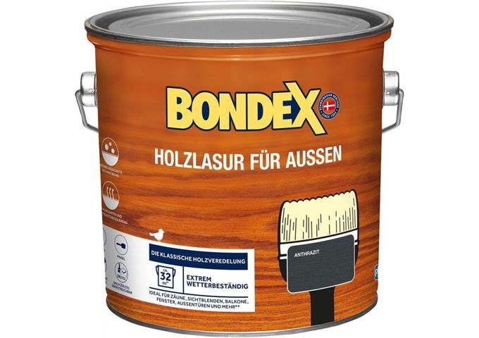 Bondex Bondex Holzlasur für Außen 2,50 L anthrazit